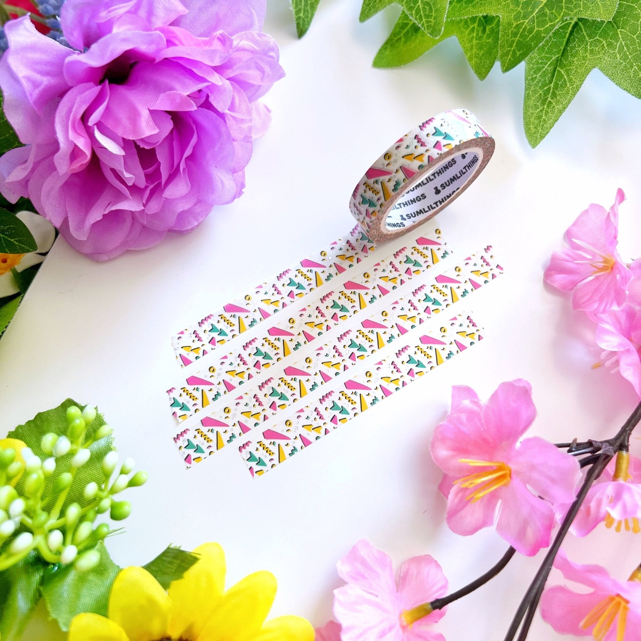 Washi Tape - Lil’ Geometric Pattern - Holo Foil - 10mm - SumLilThings