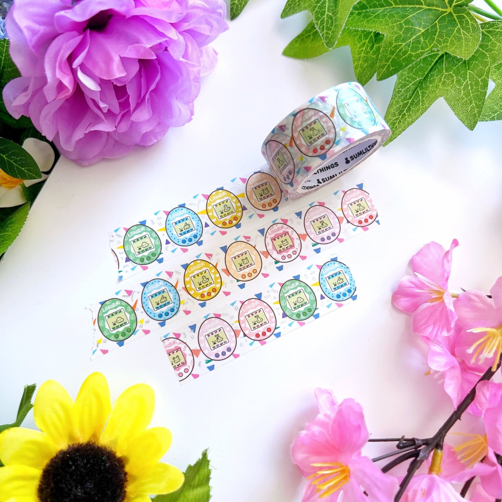 Washi Tape - Lil’ Tamagotchi - Holo Foil - 20mm - SumLilThings