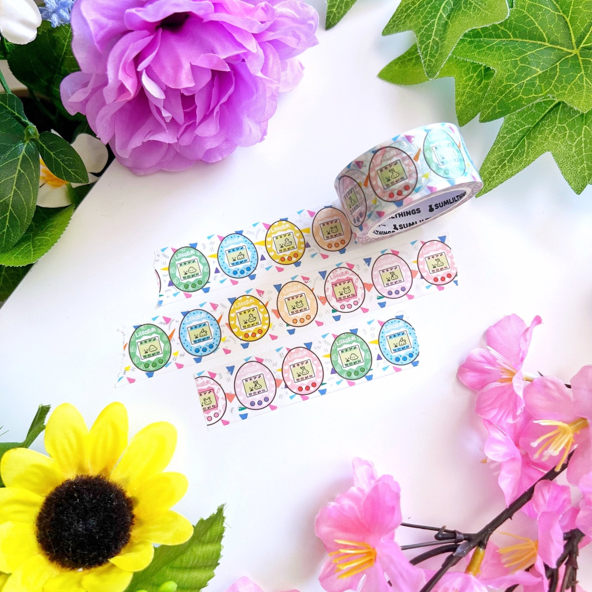 Washi Tape - Lil’ Tamagotchi - Holo Foil - 20mm - SumLilThings