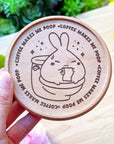 Wooden Coaster - Coffee Makes Me Poop - SumLilThings