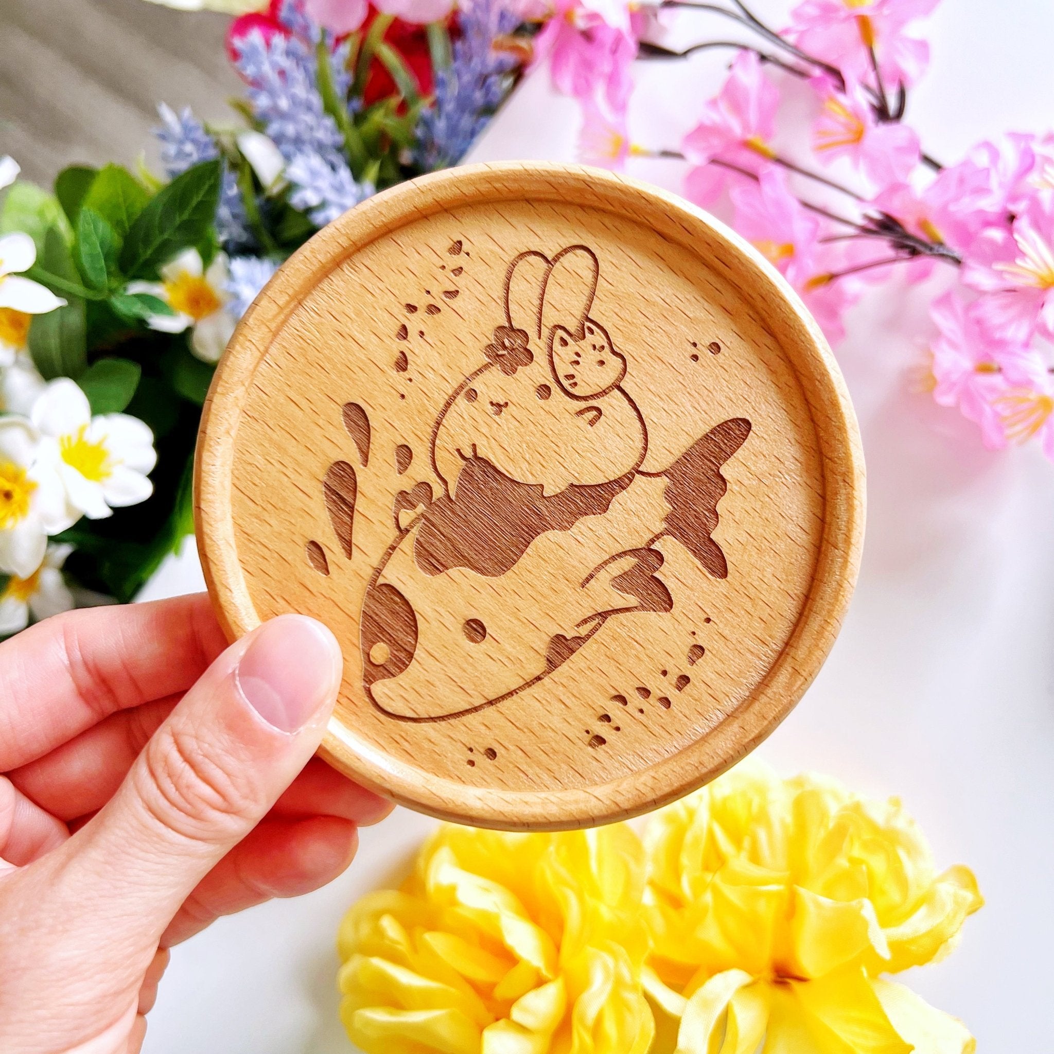 Wooden Coaster - Koi Fish - SumLilThings