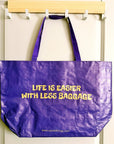 Woven Tote Bag - Easier With Less Baggage - SumLilThings