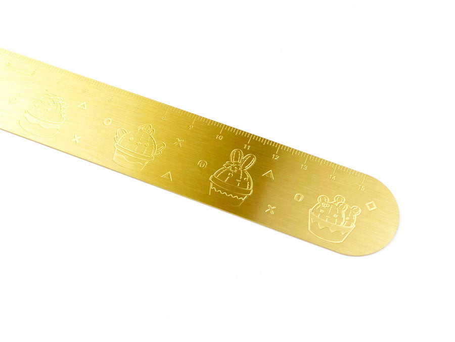 Ruler - Prickly But Cute - Brass