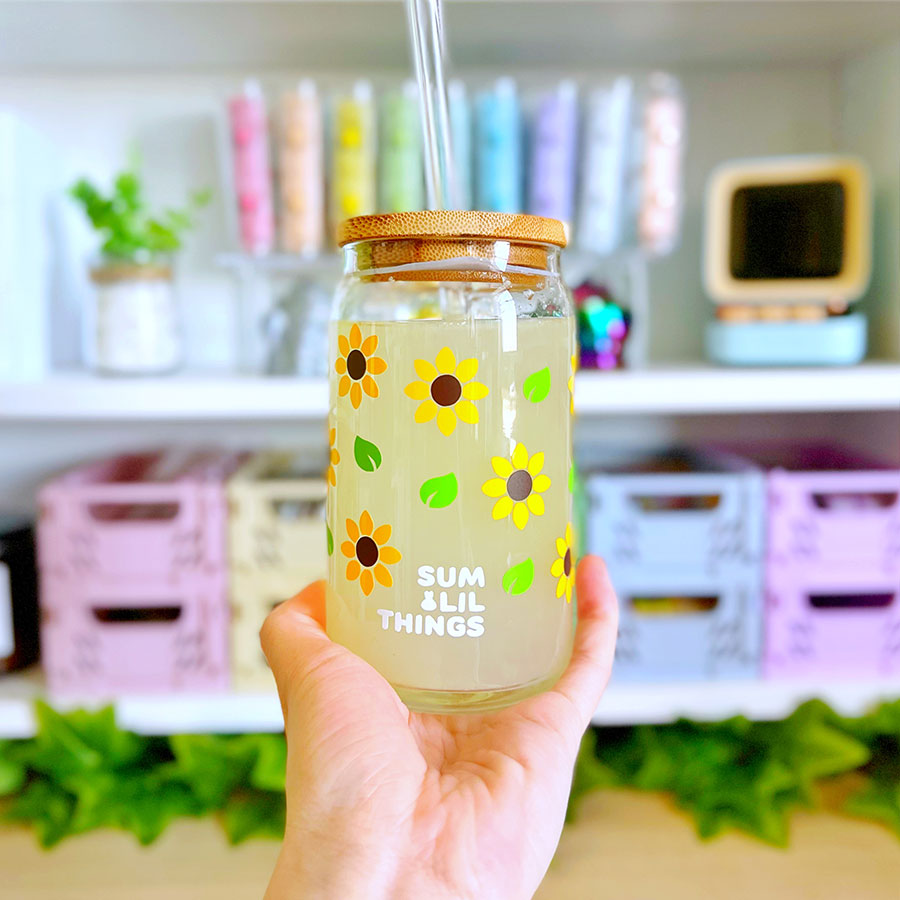 Glass Cup - Sunflower Lil