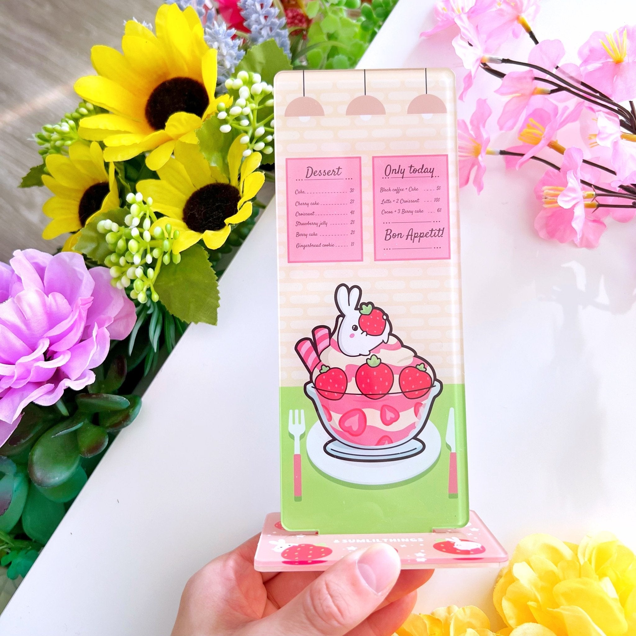 Acrylic Memo Holder - Lil' Strawberry Menu - SumLilThings