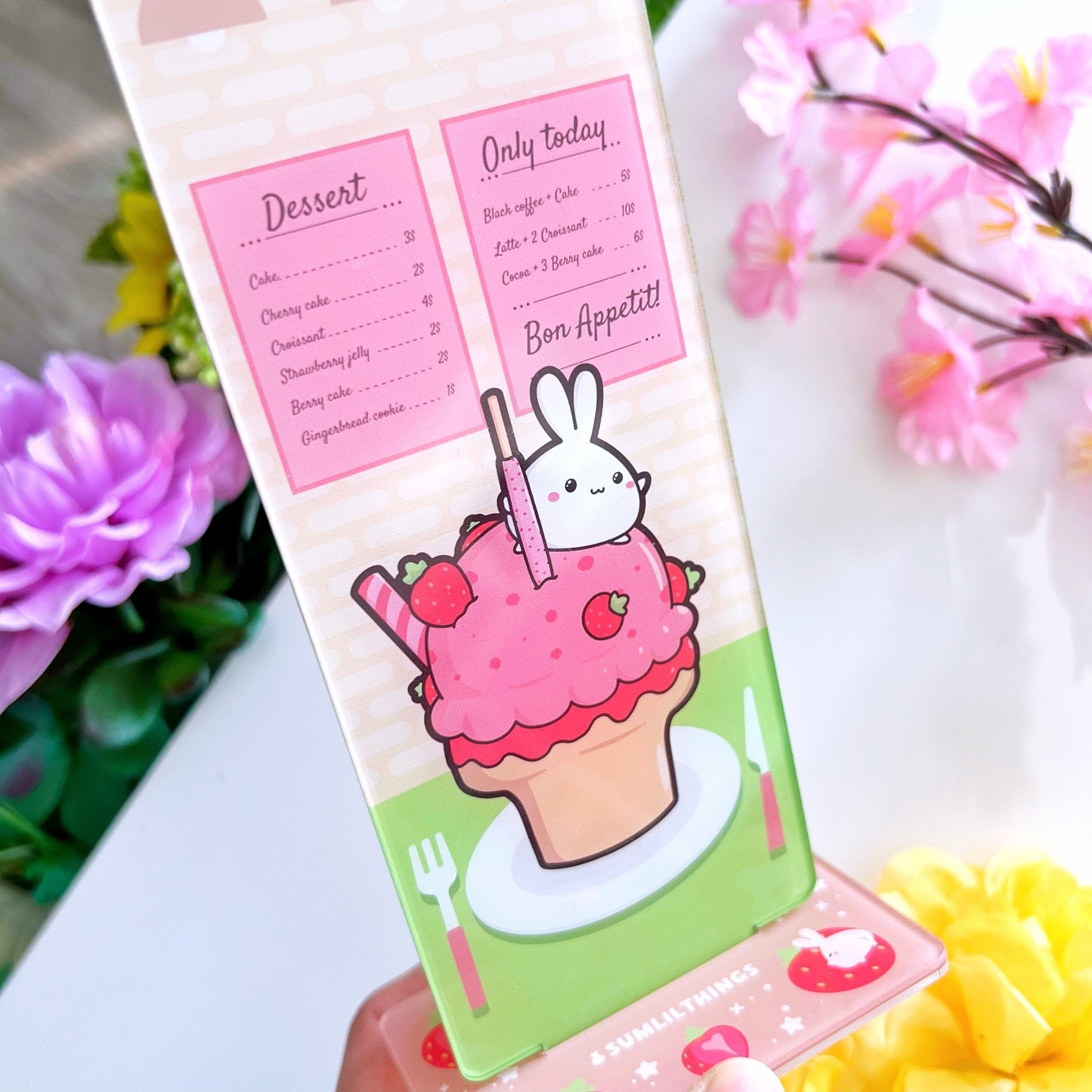 Acrylic Memo Holder - Lil' Strawberry Menu - SumLilThings
