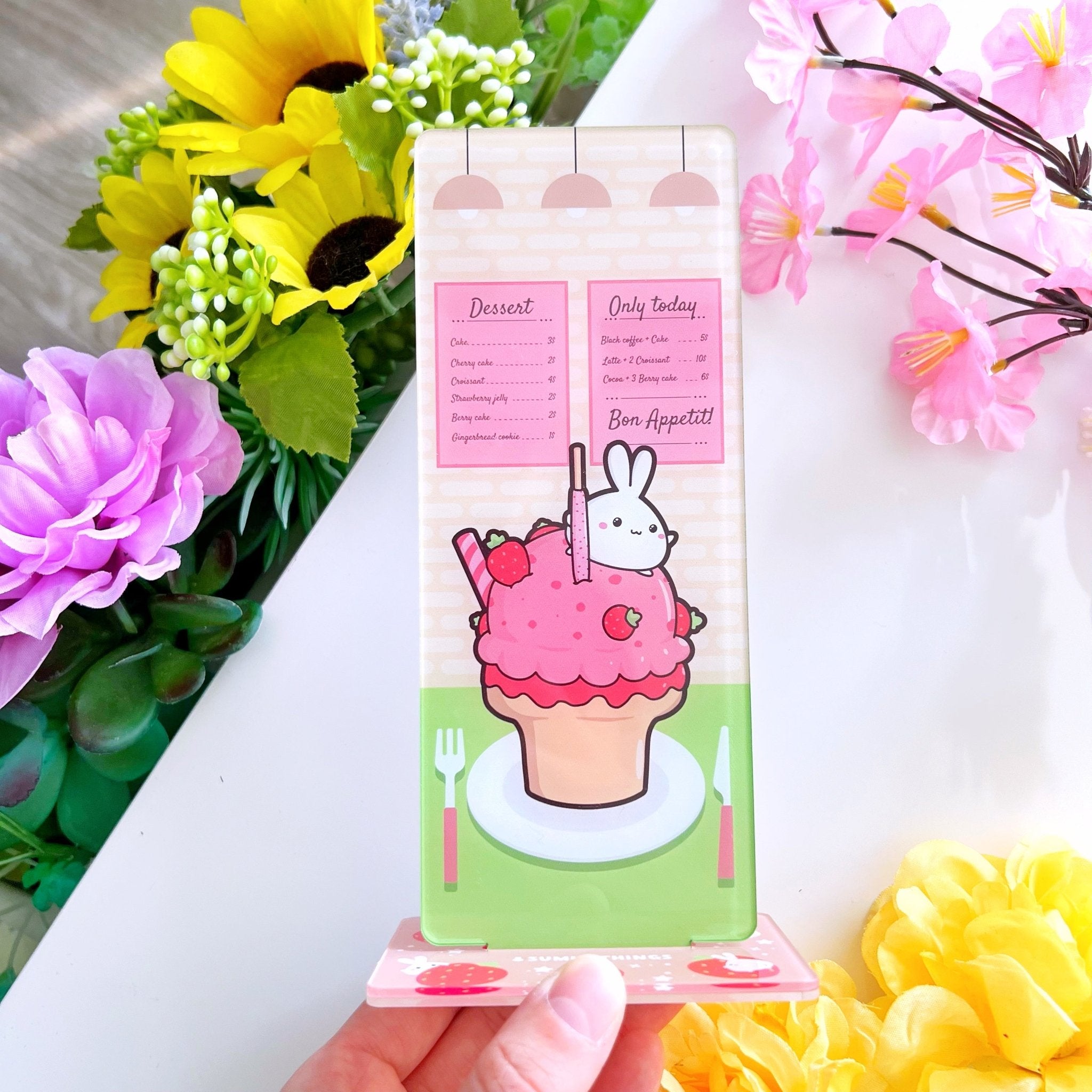 Acrylic Memo Holder - Lil' Strawberry Menu - SumLilThings