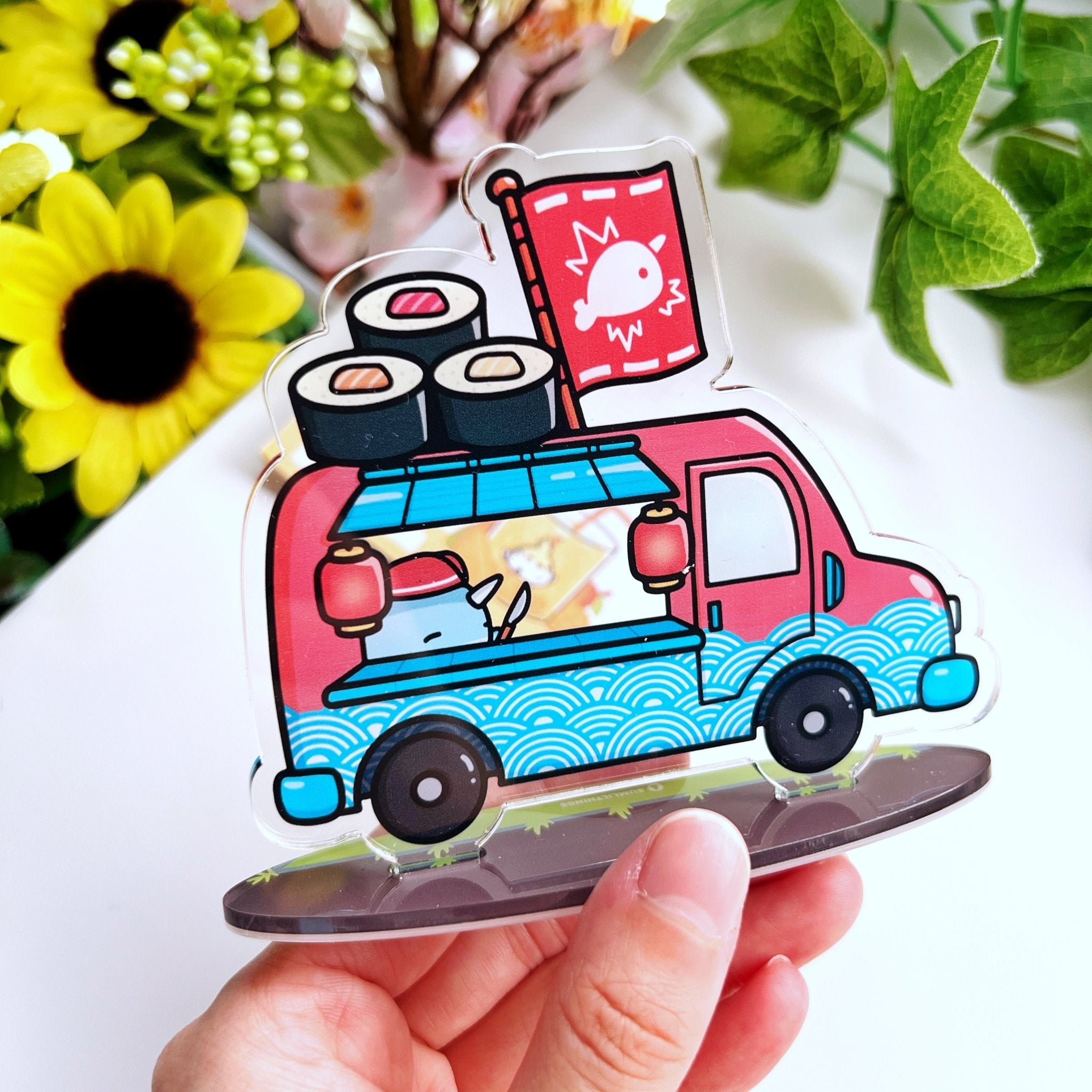 Acrylic Note Holder - Narnar's Sushi Truck - SumLilThings