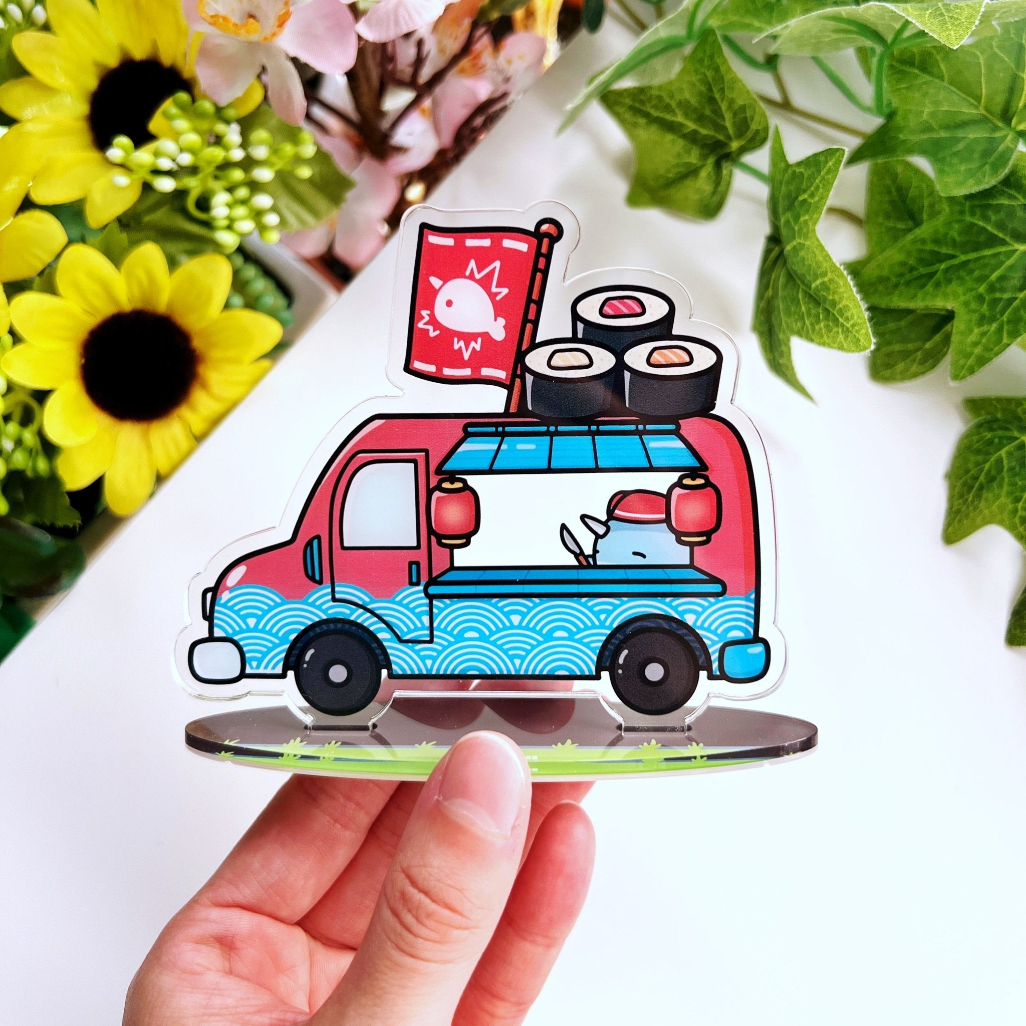 Acrylic Note Holder - Narnar's Sushi Truck - SumLilThings