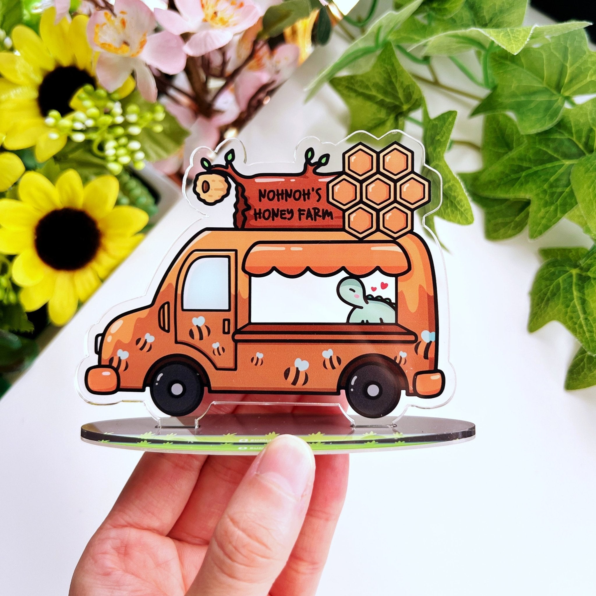 Acrylic Note Holder - Nohnoh's Honey Truck - SumLilThings