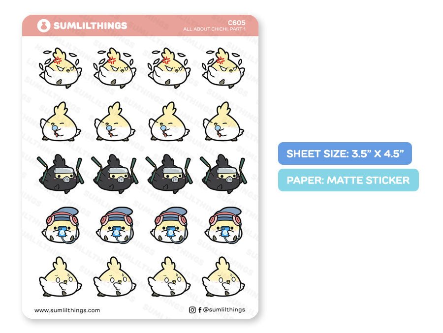All About Chichi Part 1 Stickers - SumLilThings