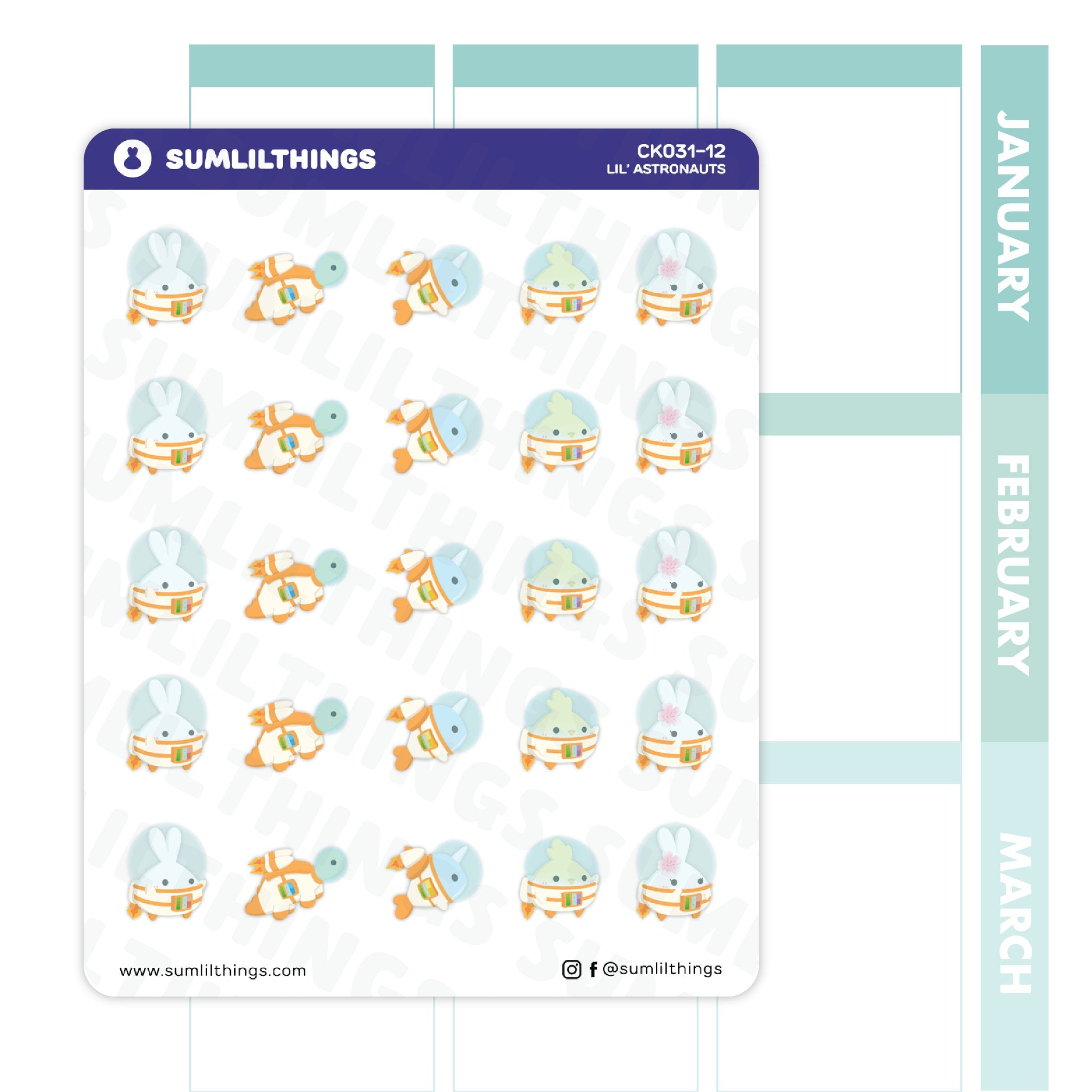 Astronauts Stickers - SumLilThings