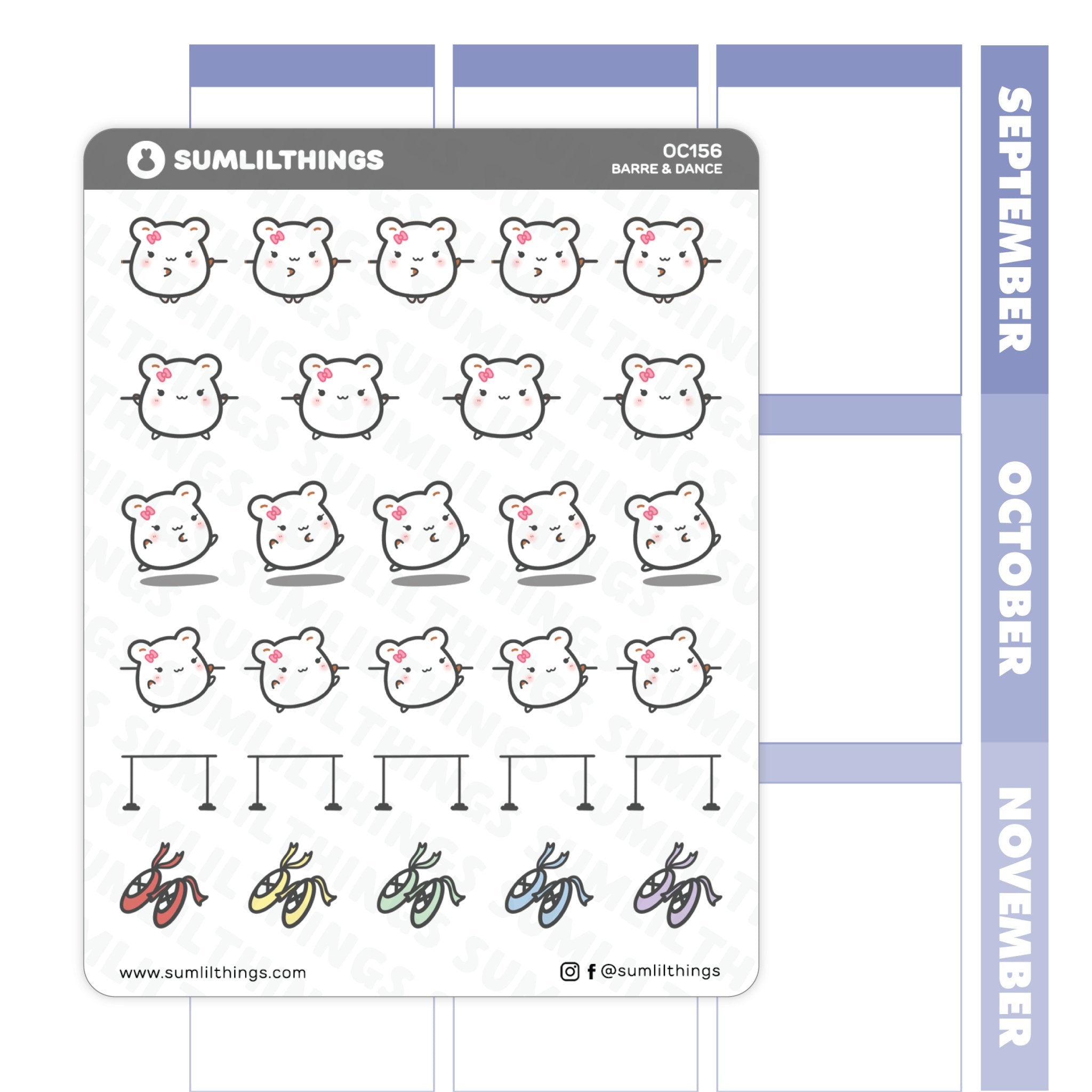Barre & Dance Stickers - SumLilThings