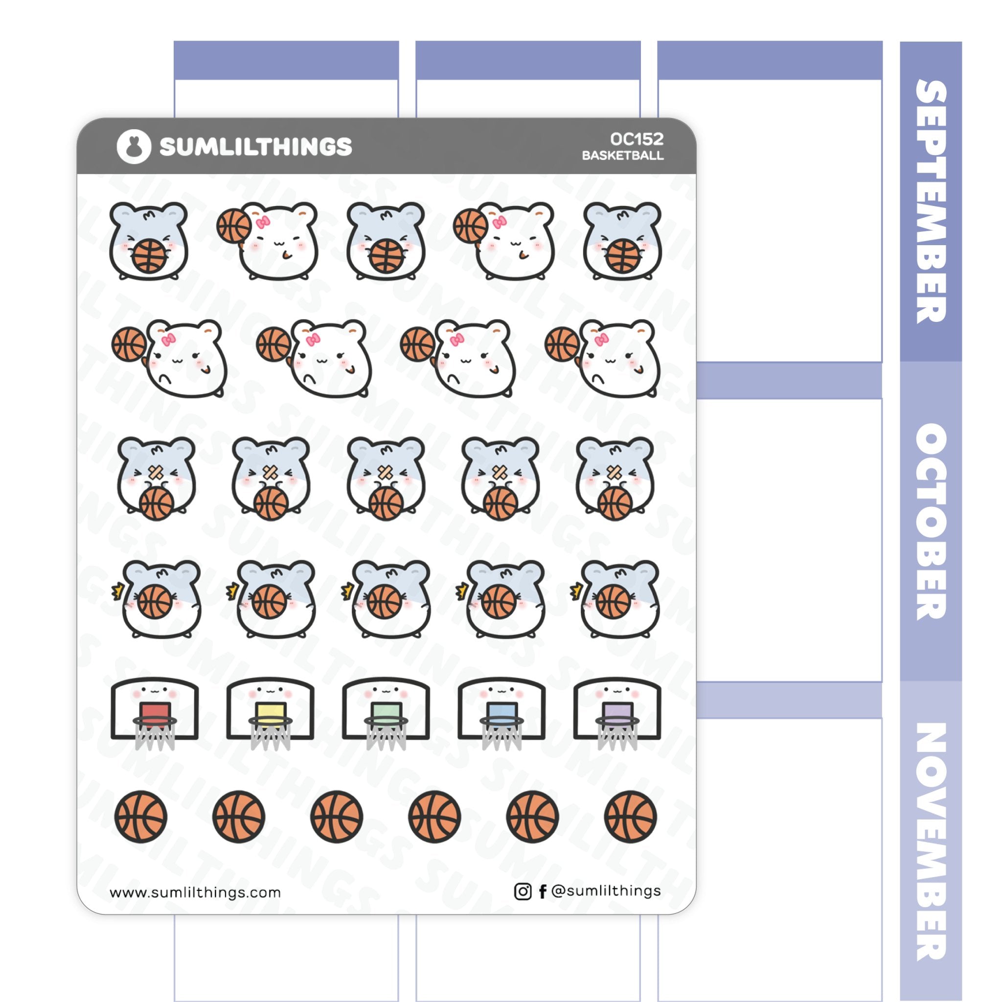 Basketball Stickers - SumLilThings