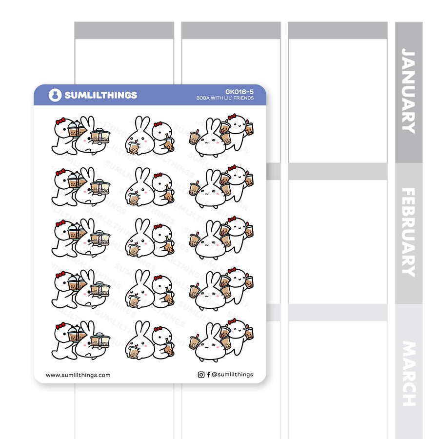 Boba with Lil' Friends // SLT x OMWL Stickers - SumLilThings