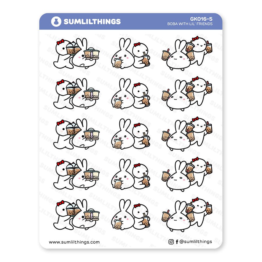 Boba with Lil' Friends // SLT x OMWL Stickers - SumLilThings