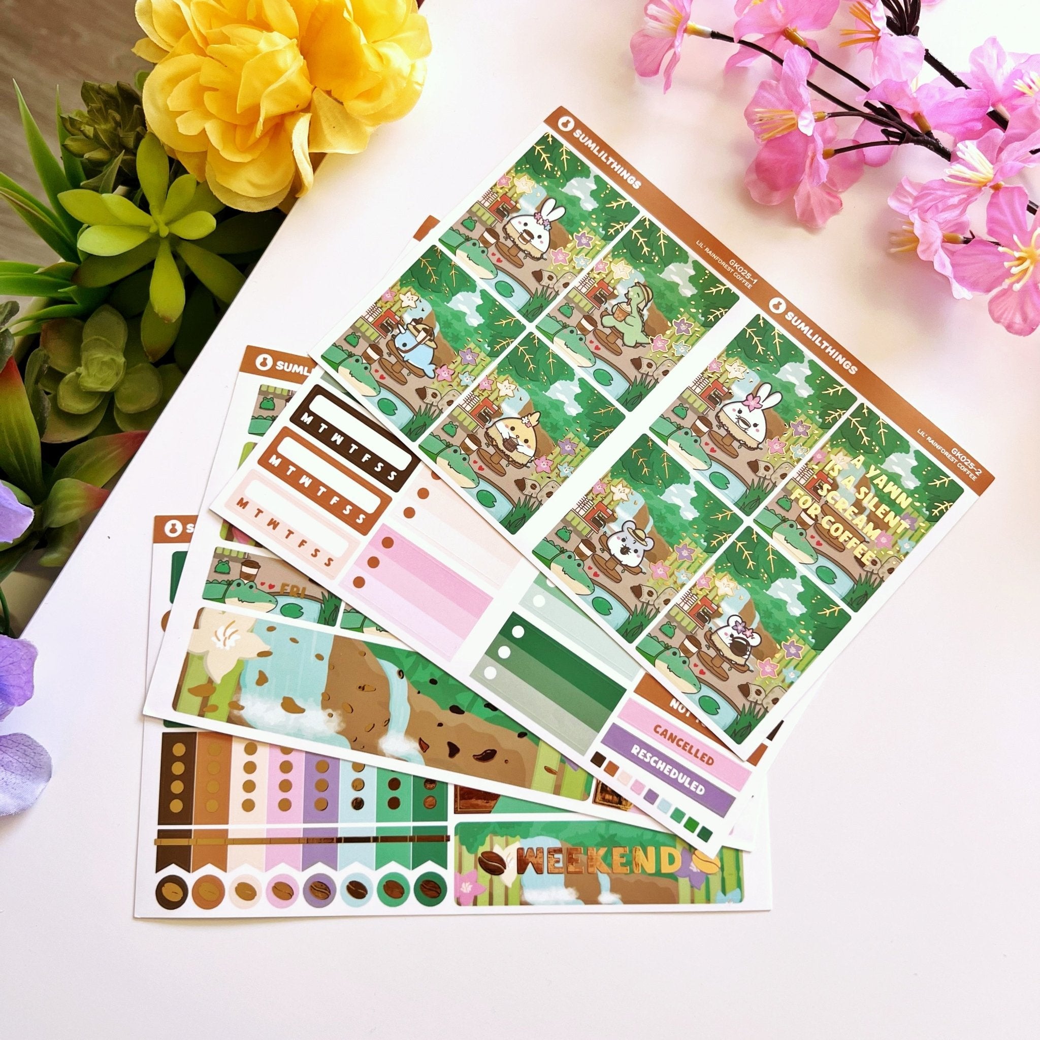 Sumlilthings offers stationery bundle of USED washi tape cards