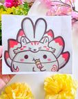 Car Decal Sticker - Peeking Kitsune - SumLilThings
