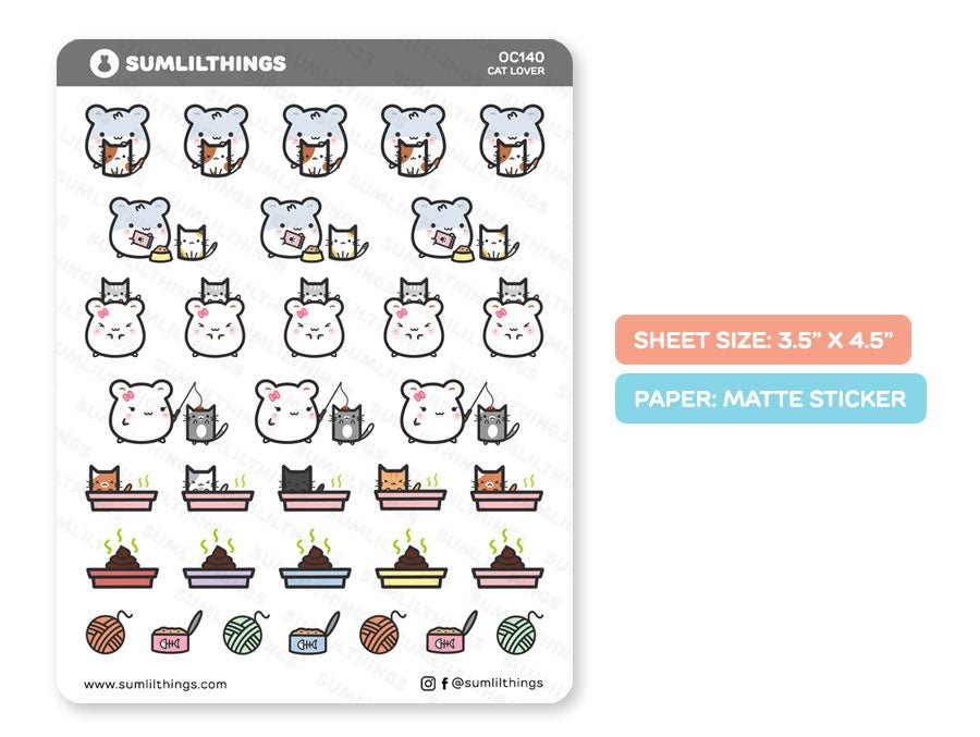 Cat Lover Stickers - SumLilThings