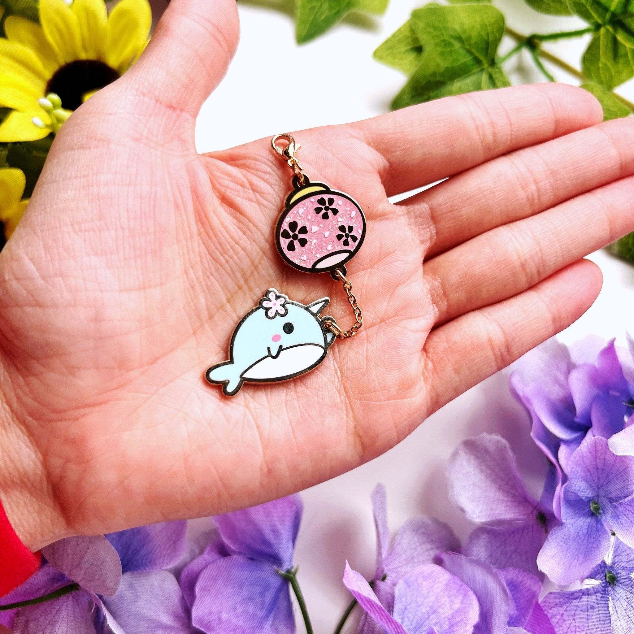 Charm - Dangling Narnar with Sakura Lantern - SumLilThings