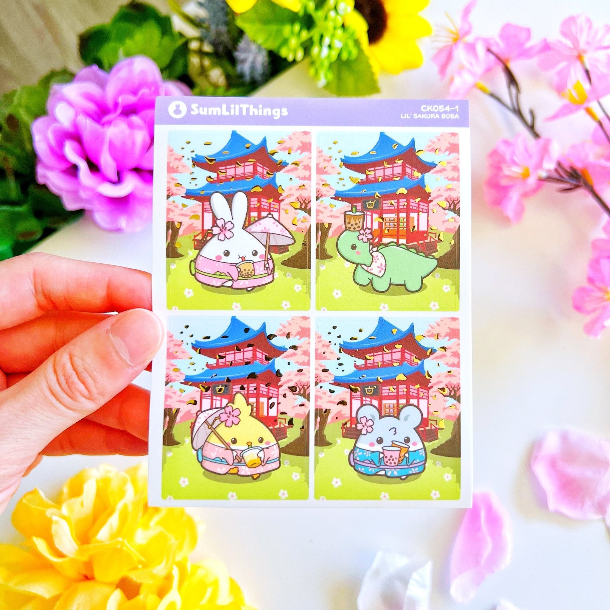 Decorative Kit - Lil' Sakura Boba (10 Pages) - SumLilThings