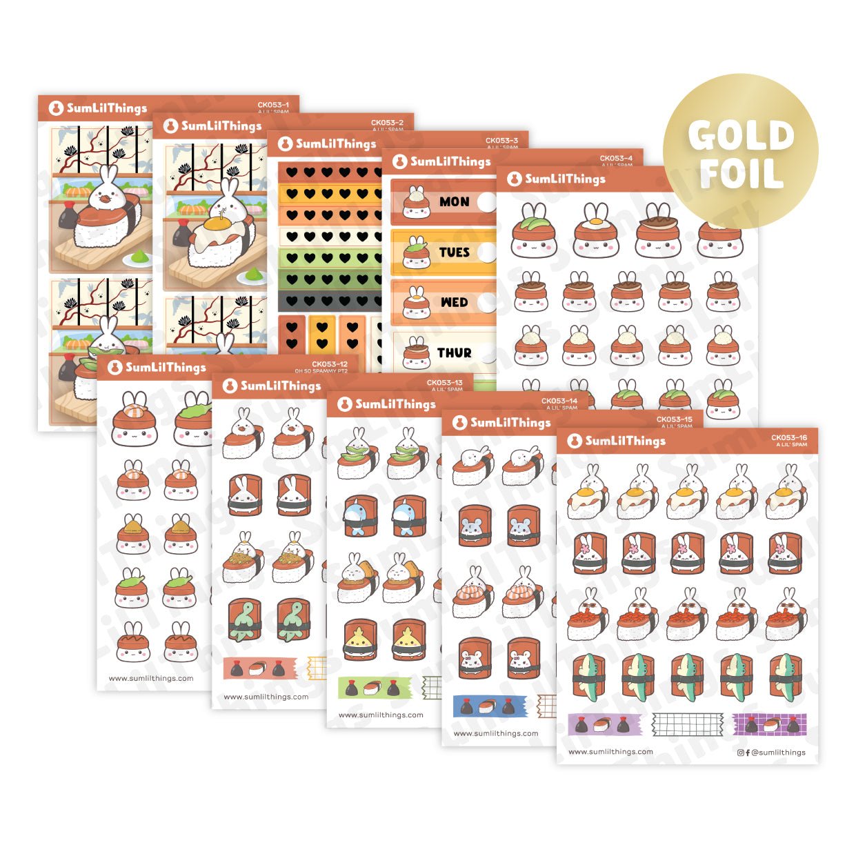 Decorative Kit - Lil' Spam Musubi (10 Pages) - SumLilThings