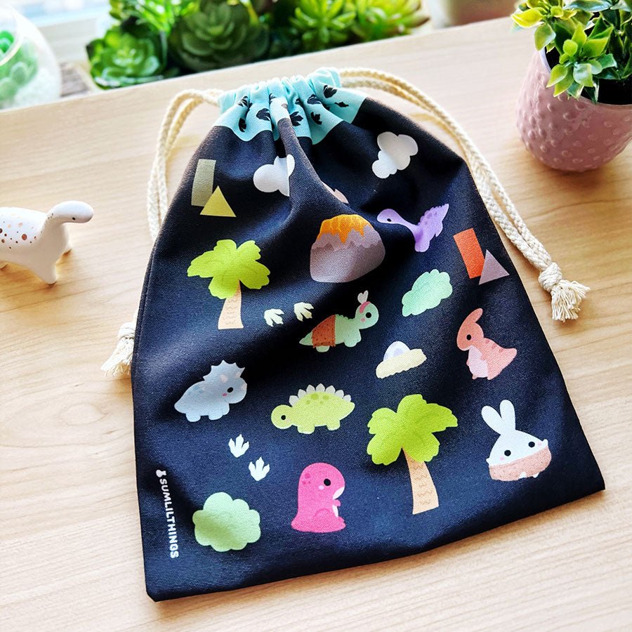 Drawstring Bag - Dinohland - SumLilThings