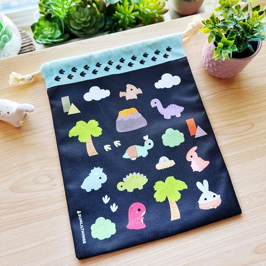 Drawstring Bag - Dinohland - SumLilThings