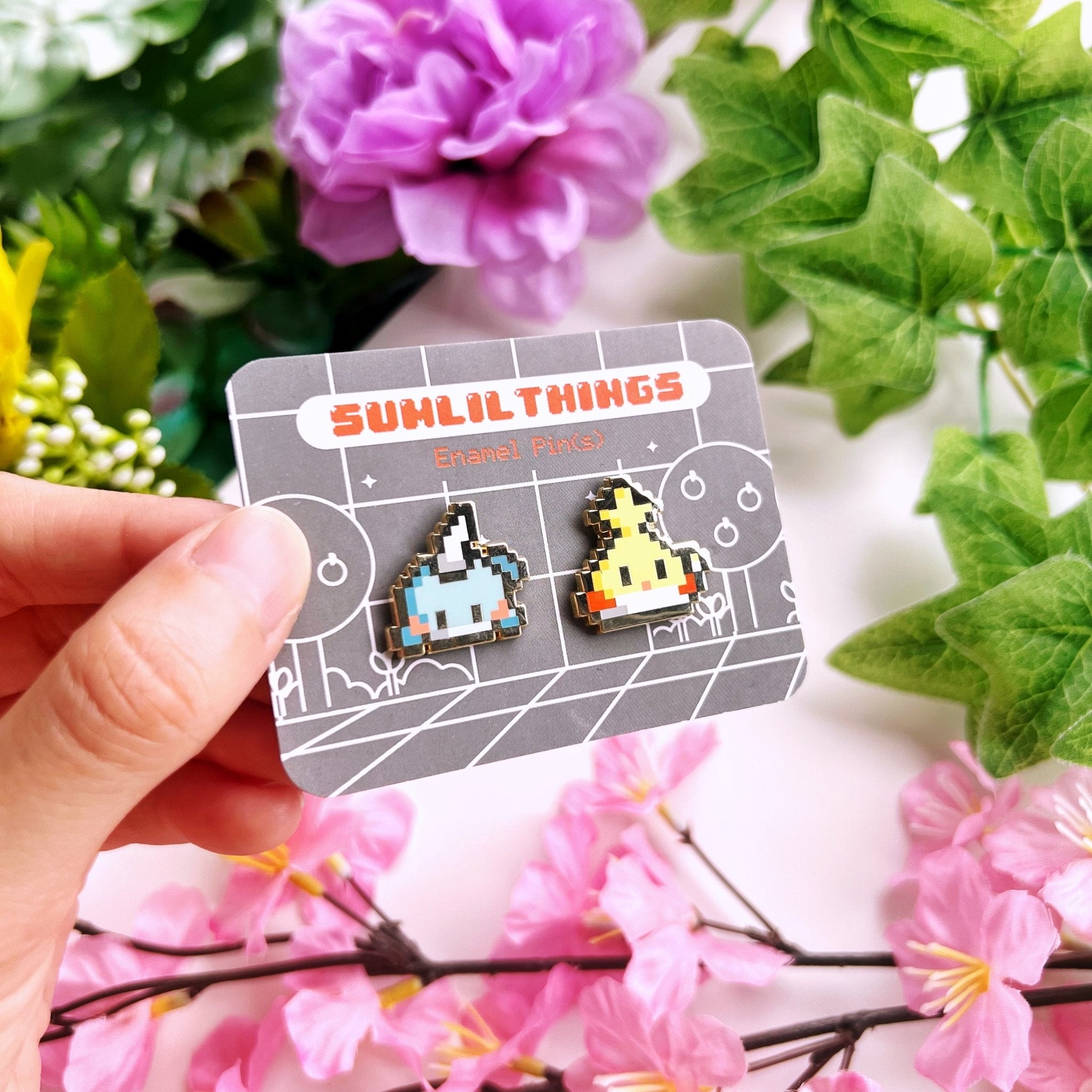 Enamel Pin - 8Bit Misfits (Narnar & Chichi) - SumLilThings