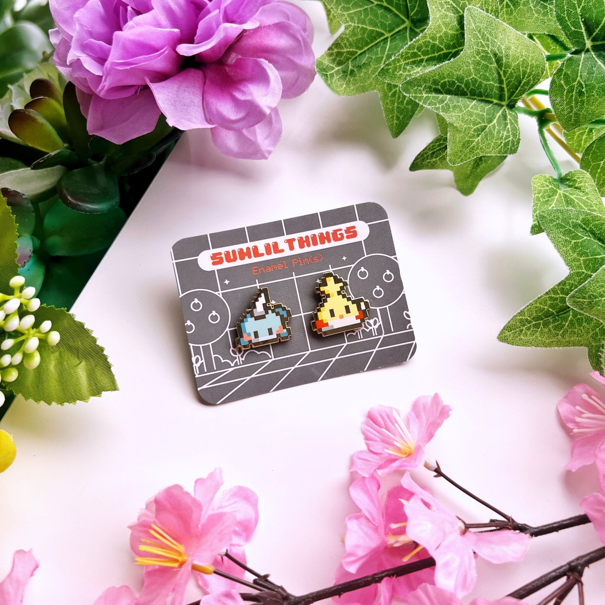 Enamel Pin - 8Bit Misfits (Narnar & Chichi) - SumLilThings