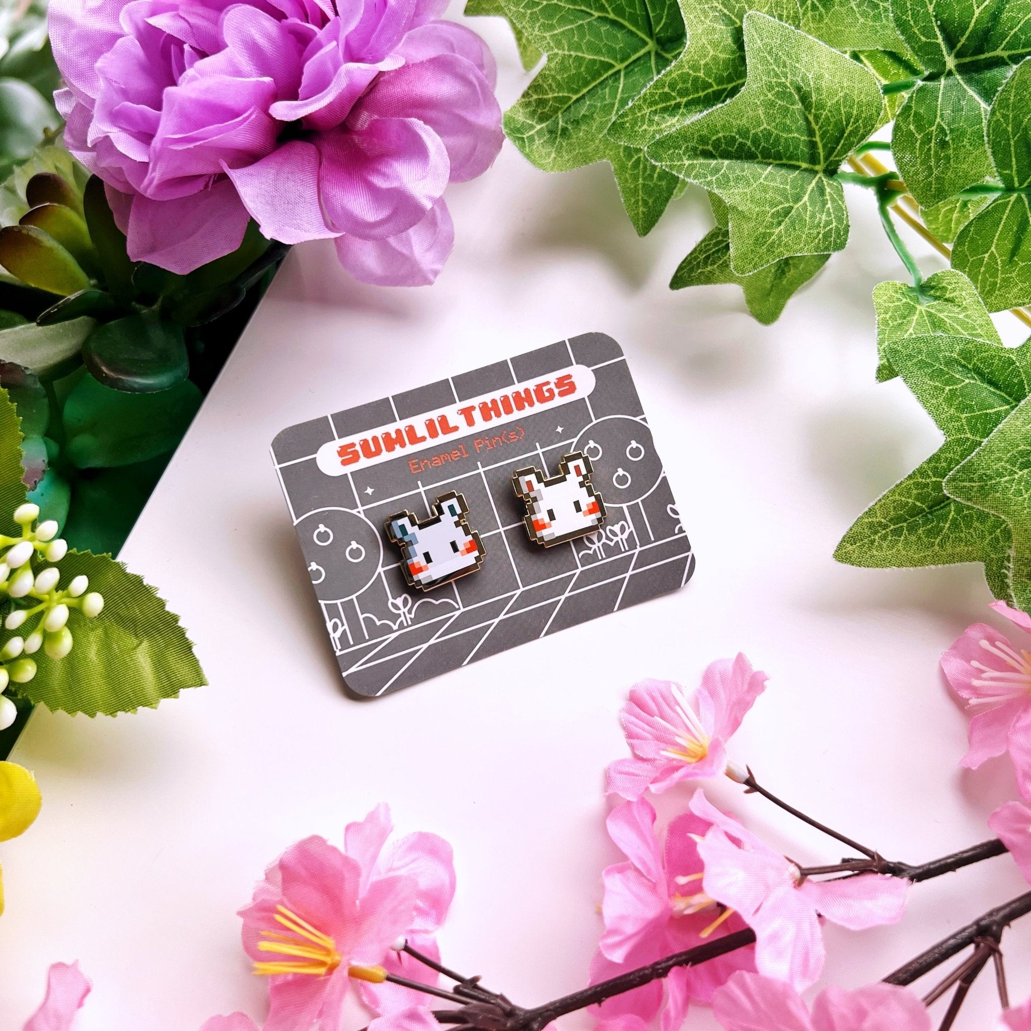 Enamel Pin - 8Bit Misfits (Oatmeal & Cinnamon) - SumLilThings