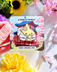 Enamel Pin - Chichi the Cockatiel with Mango Pomelo Drink - SumLilThings
