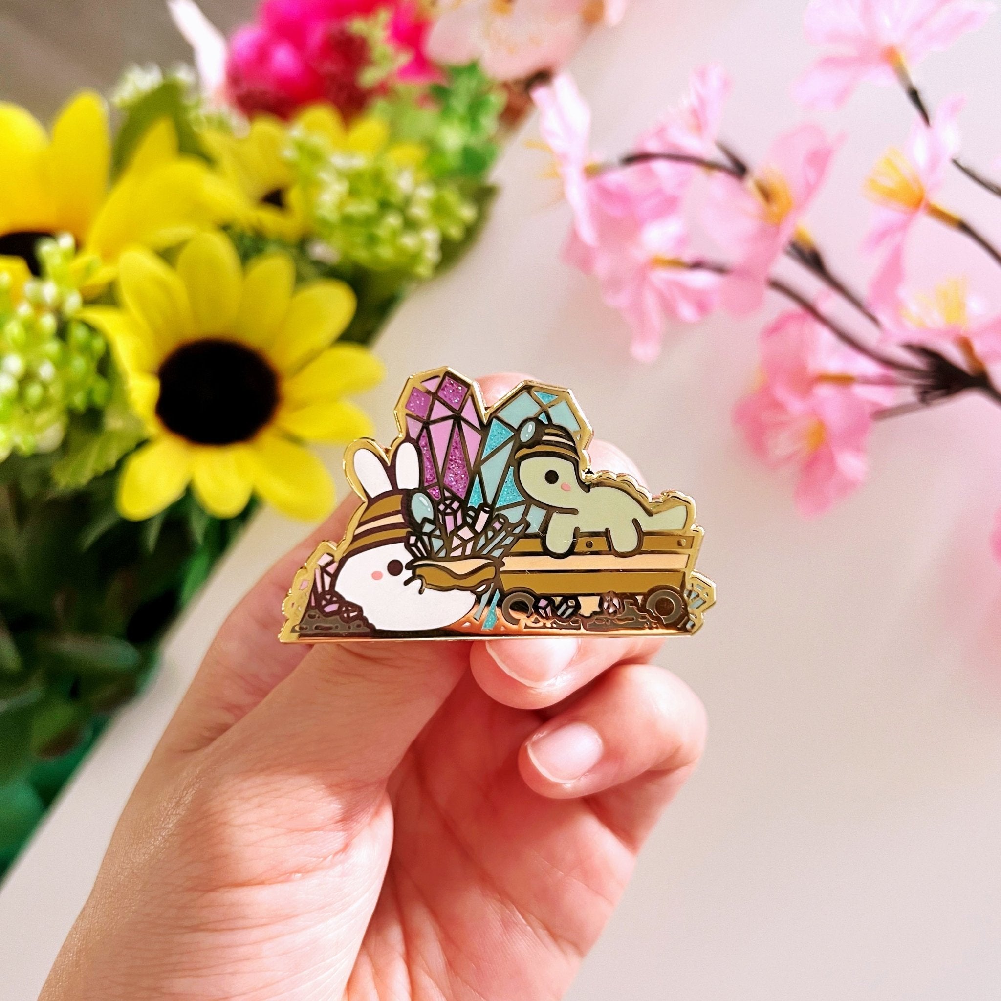 Enamel Pin - Crystal Mining - SumLilThings