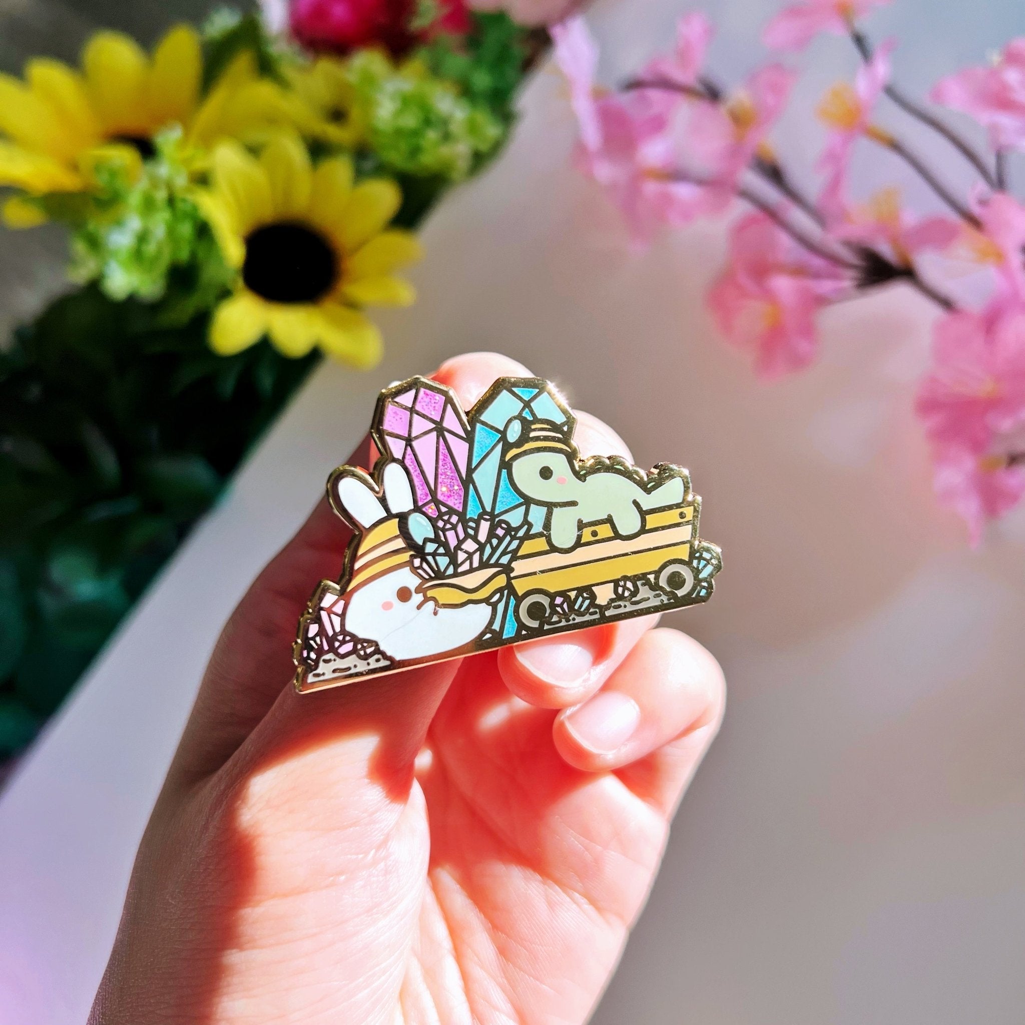 Enamel Pin - Crystal Mining - SumLilThings