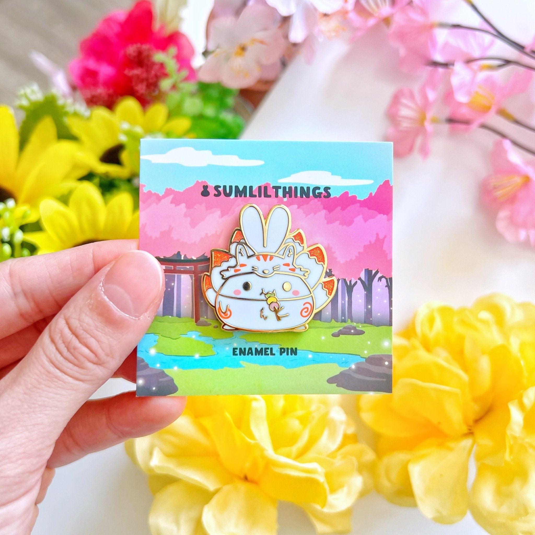 Enamel Pin - Kitsune Lil - SumLilThings