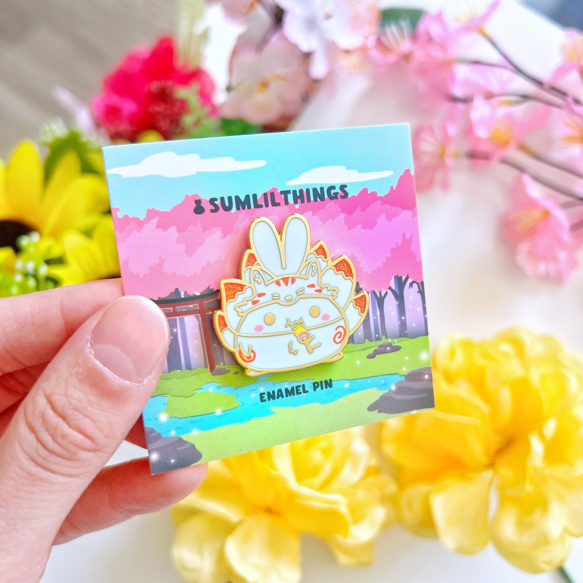 Enamel Pin - Kitsune Lil - SumLilThings