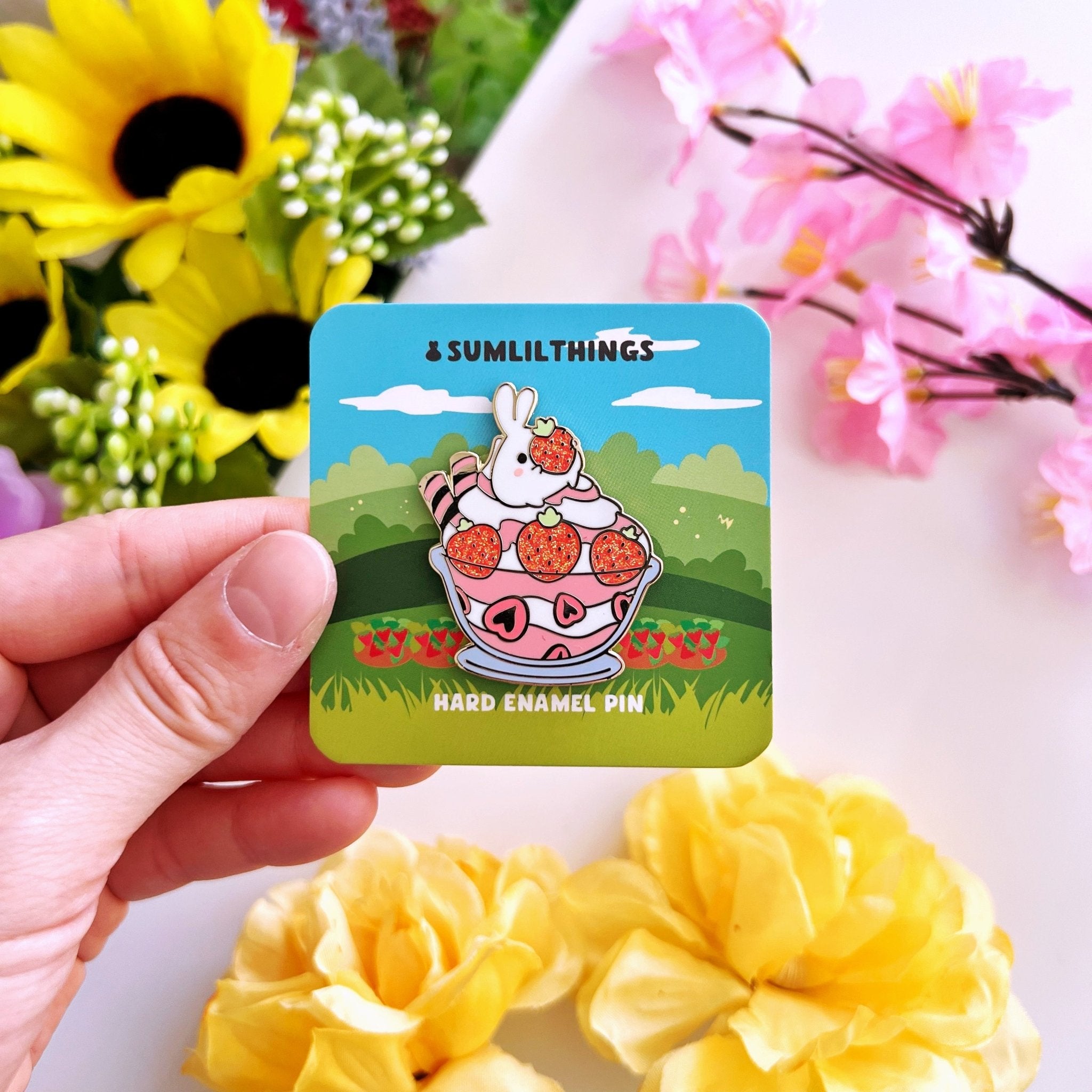 Enamel Pin - Lil' Strawberry Sundae - SumLilThings