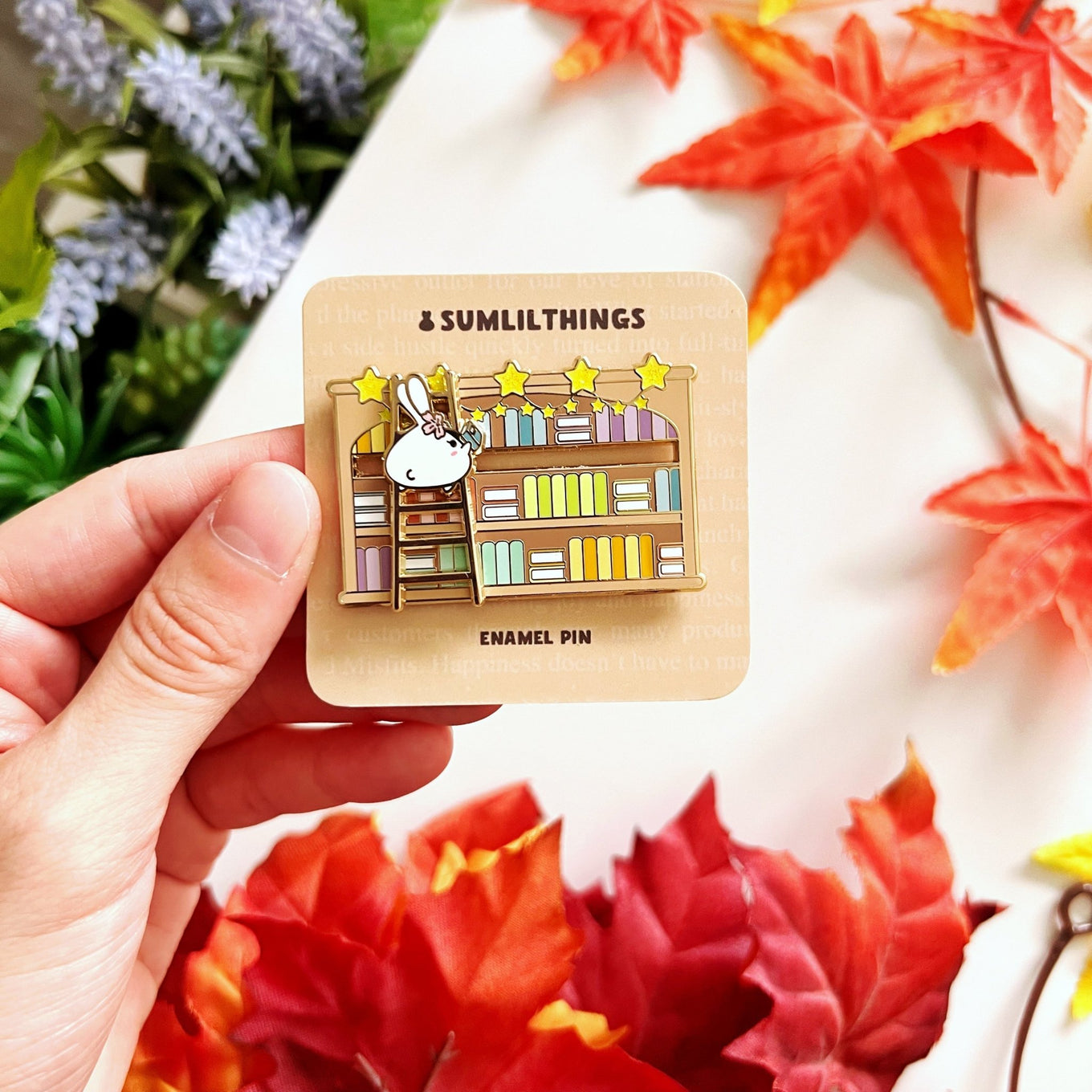 Enamel Pin - Mimi's Bookshelf (Interactive Slider) - SumLilThings