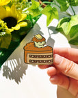 Enamel Pin - Peeking Chocolate Cake (Interactive Slider) - SumLilThings