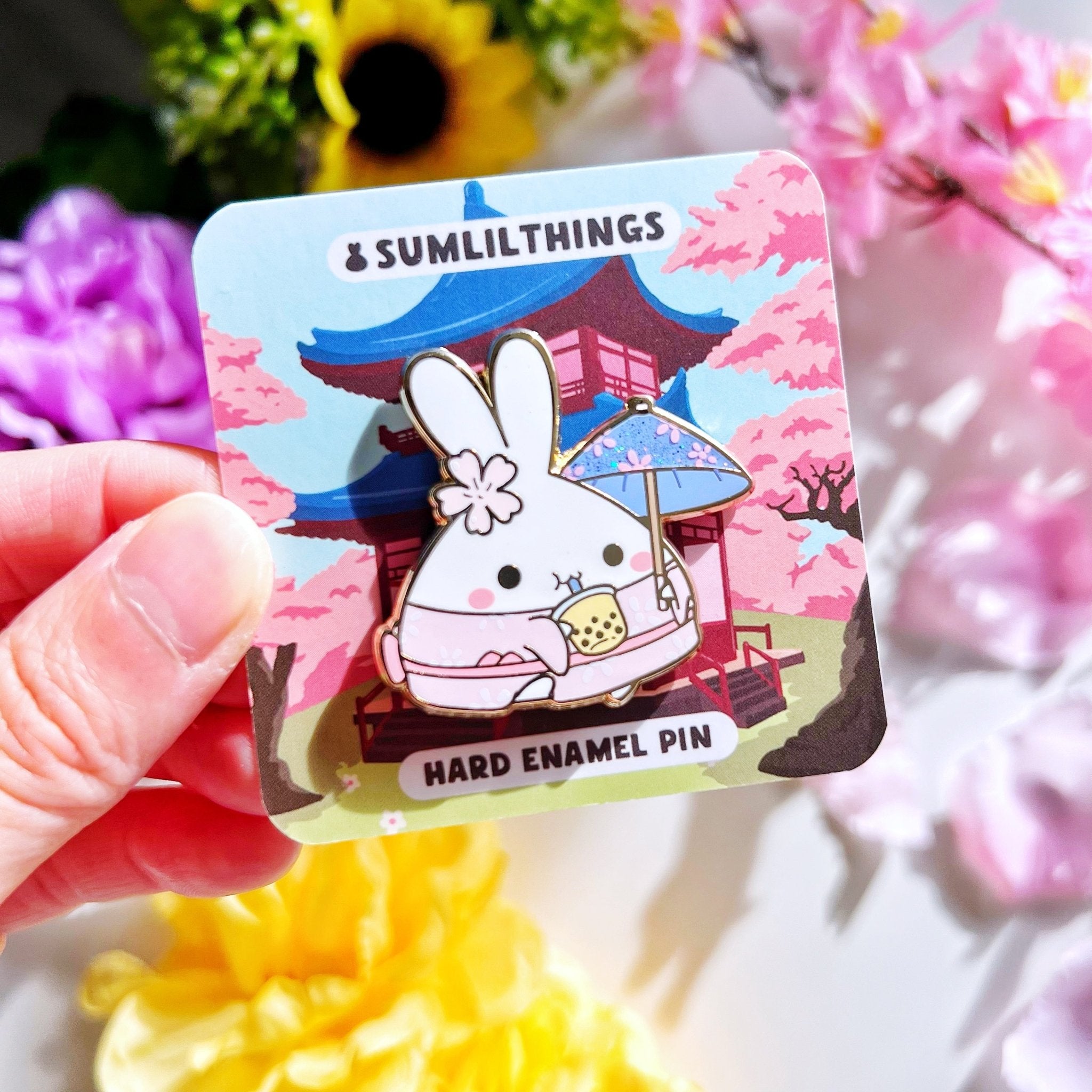 Enamel Pin - Sakura Boba Lil - SumLilThings