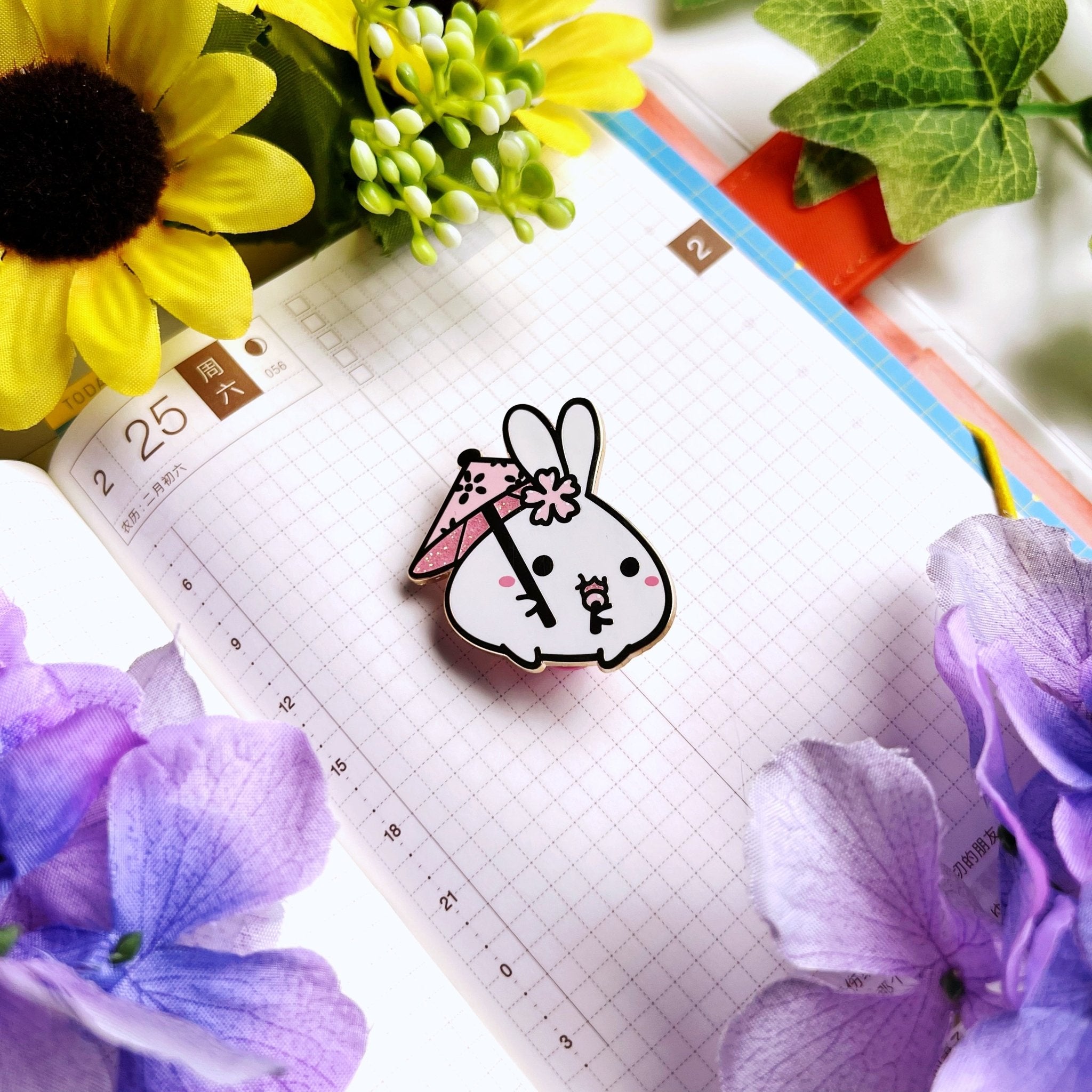 Enamel Pin - Sakura Lil with Umbrella - SumLilThings