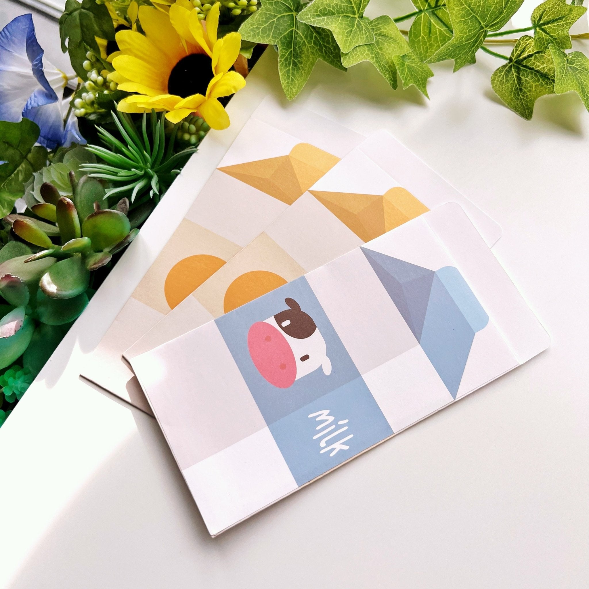 Envelopes - Milk & Orange Carton (Pack of 10) - SumLilThings