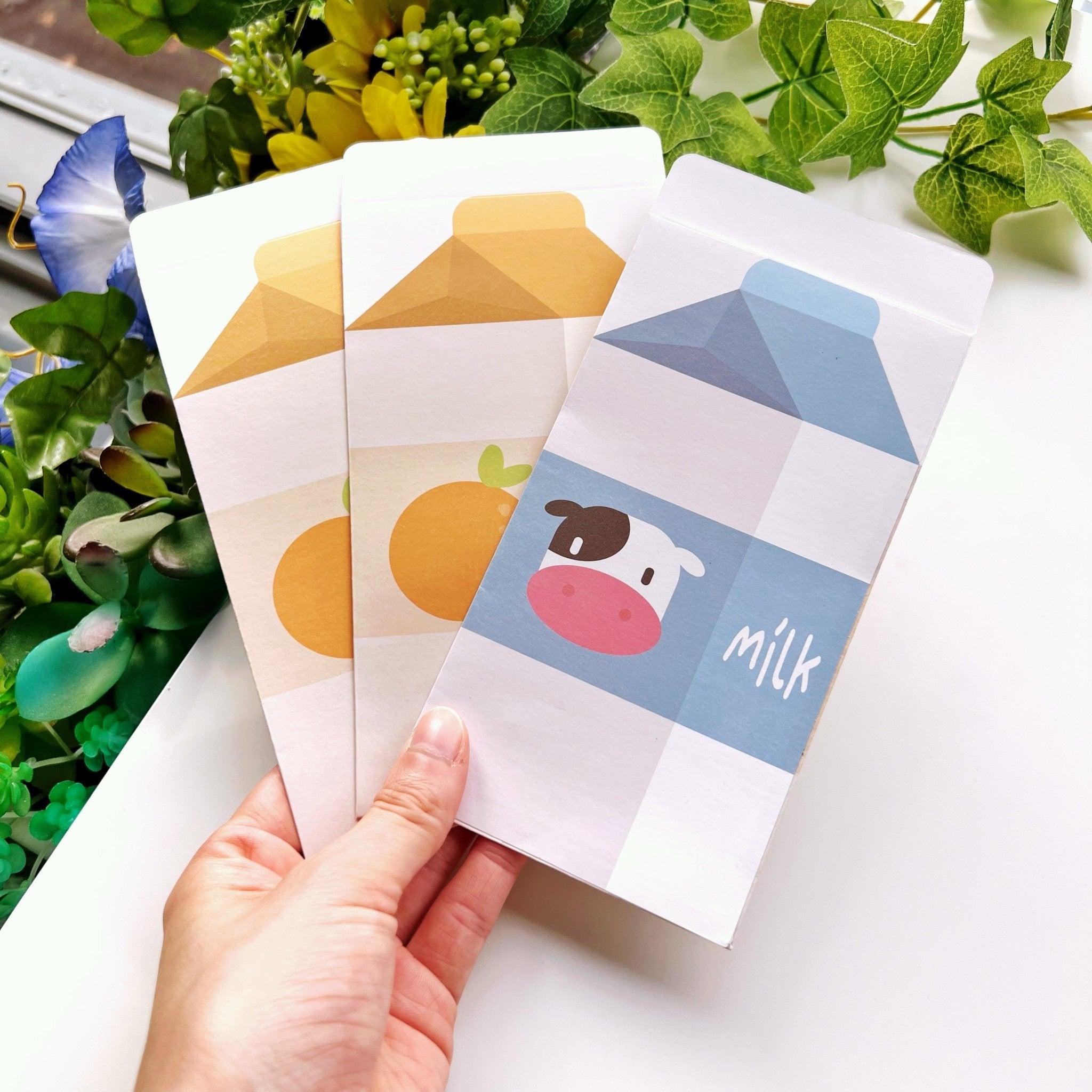 Envelopes - Milk & Orange Carton (Pack of 10) - SumLilThings