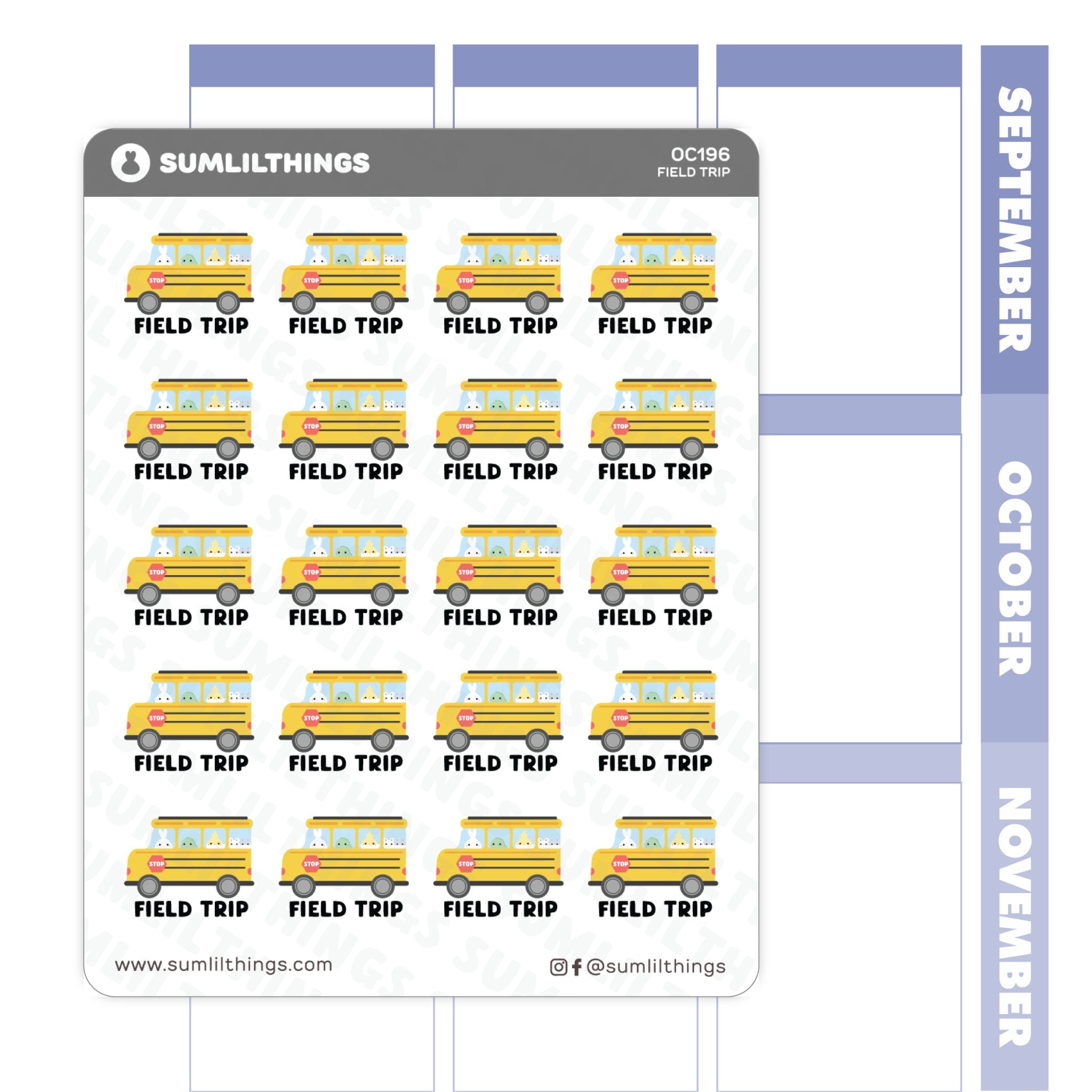 Field Trip Stickers - SumLilThings