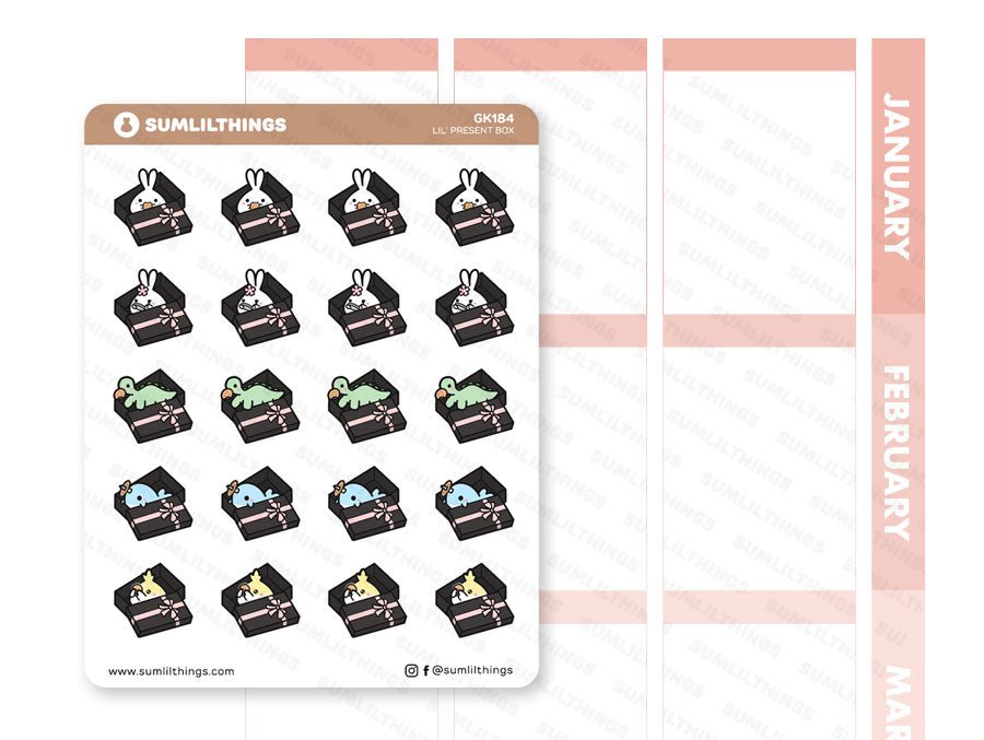 Gift Box // Lil Children's Game Stickers - SumLilThings