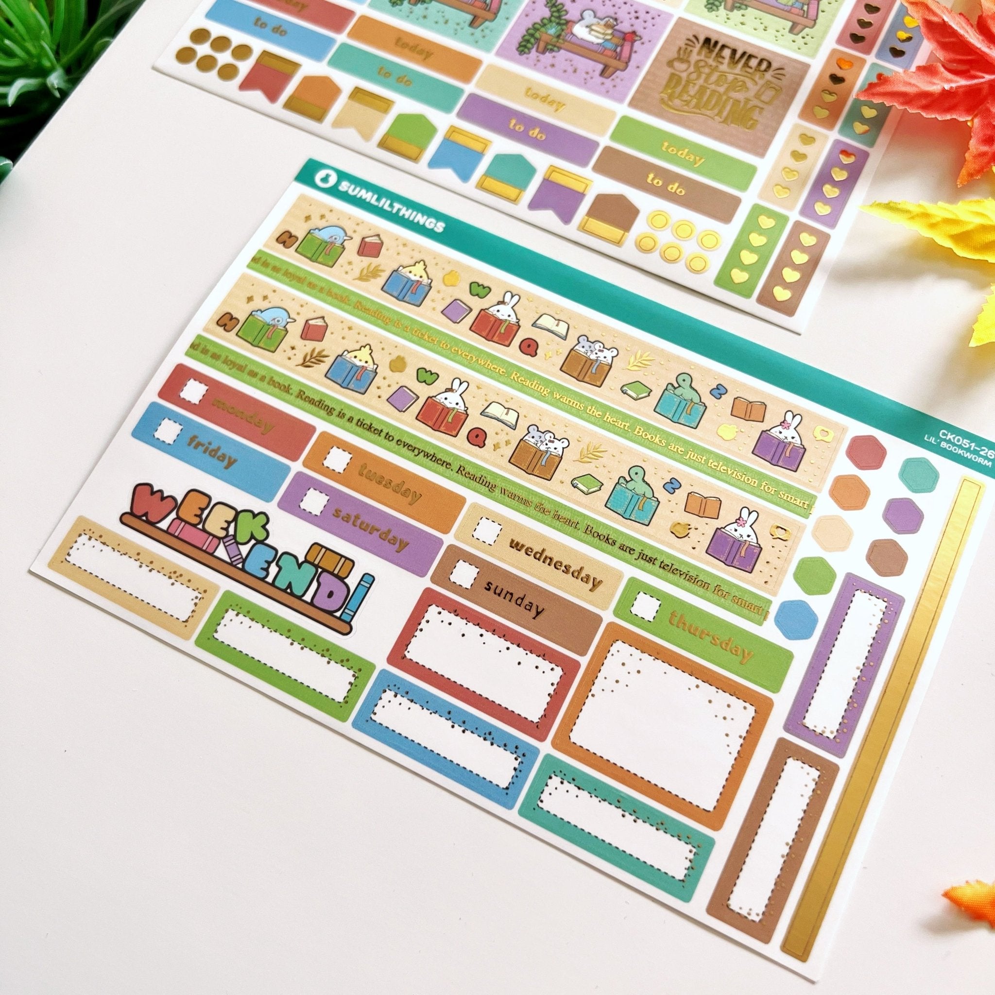 Hobonichi COUSIN - Lil' Bookworm - Gold Foil - SumLilThings