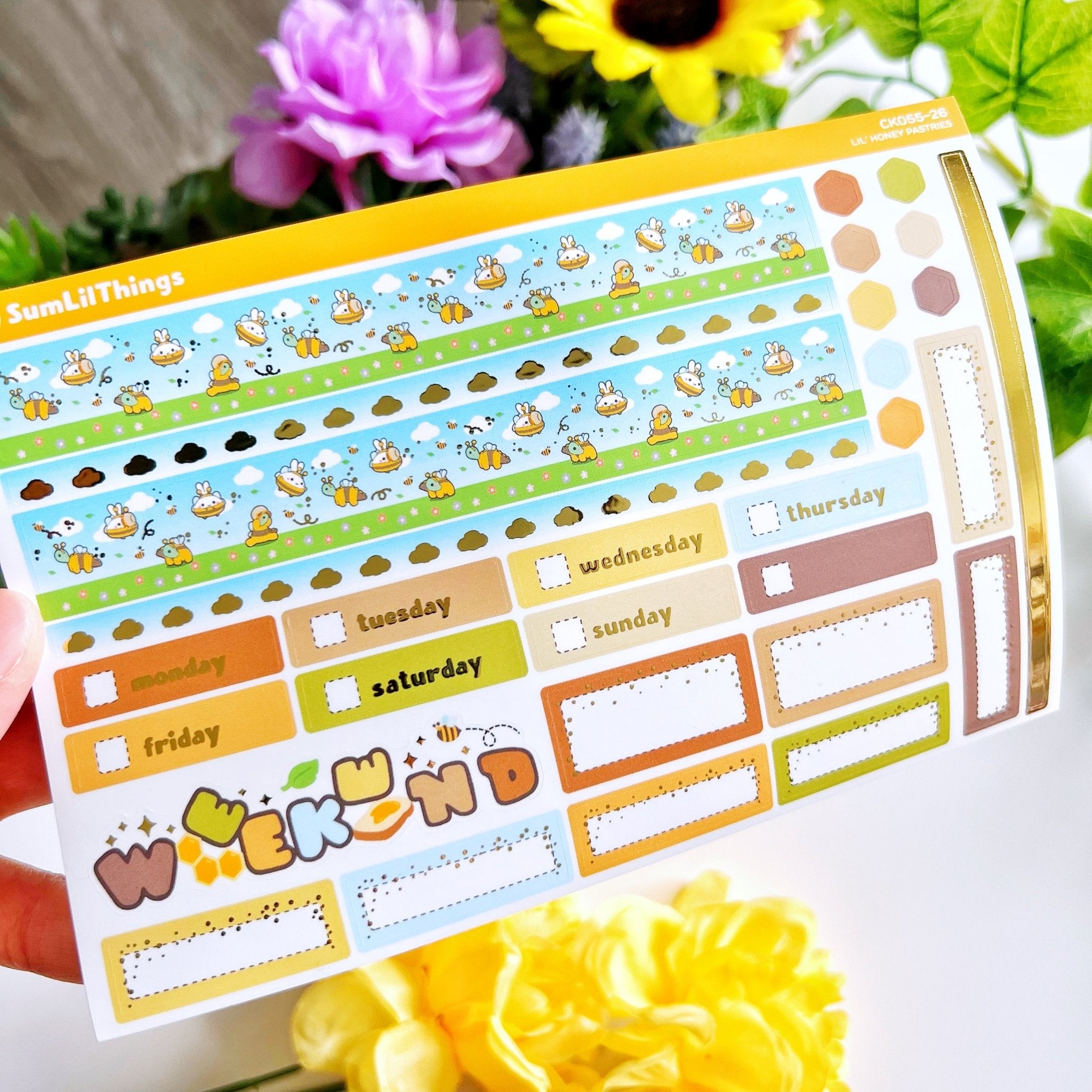 Hobonichi COUSIN - Lil' Honey Pastries - Gold Foil - SumLilThings