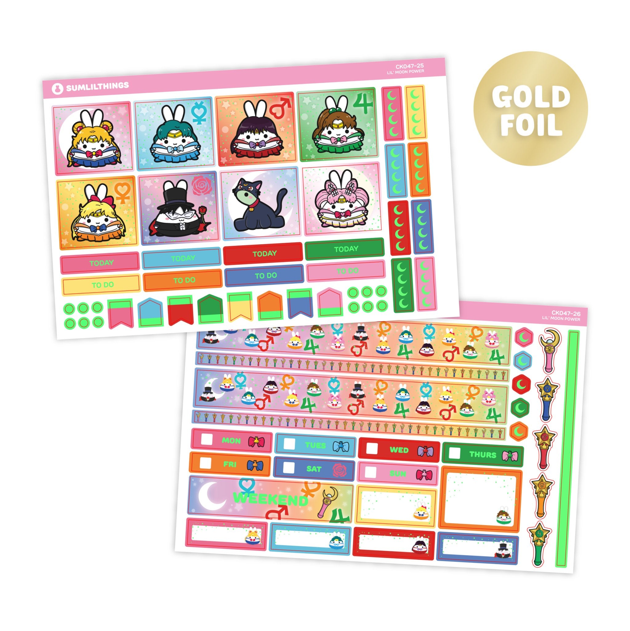 Hobonichi COUSIN - Lil' Moon Power - Gold Foil - SumLilThings