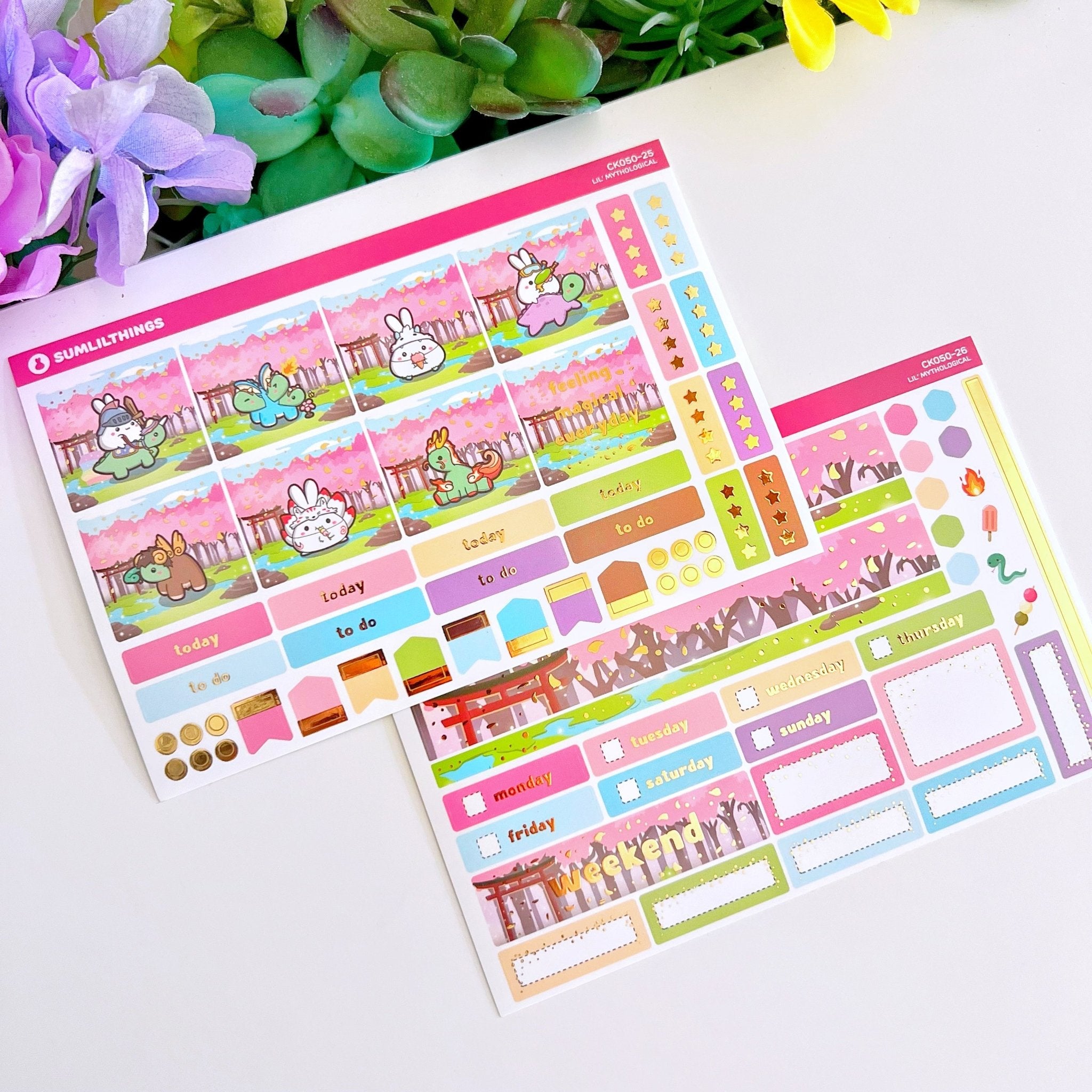 Hobonichi COUSIN - Lil' Mythological - Gold Foil - SumLilThings