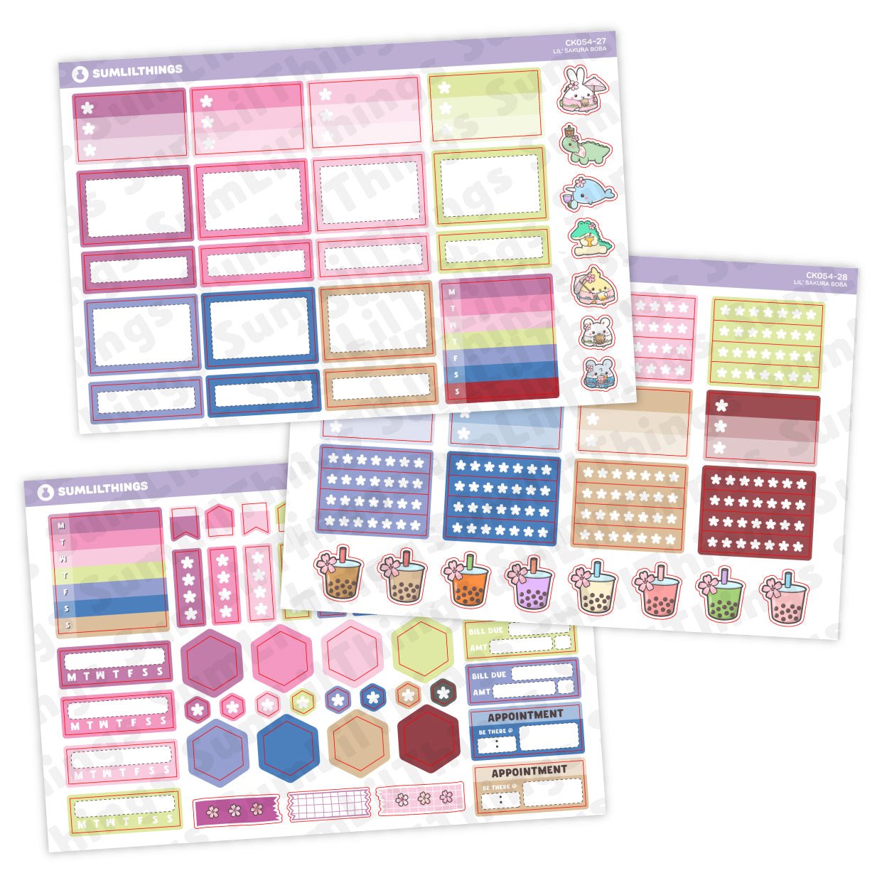 Hobonichi COUSIN - Lil' Sakura Boba - Gold Foil - SumLilThings